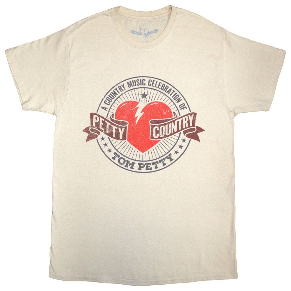 Tom Petty And The Heartbreakers - Petty Country Heren Tshirt - Creme